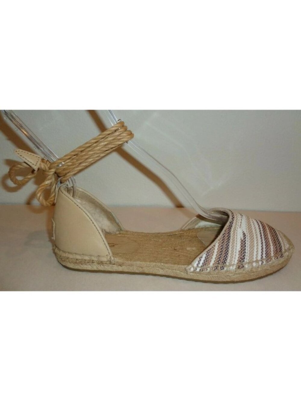 UGG Women’s Libbi Serape Espadrille Sandals Chestnut Striped Platform Shoes